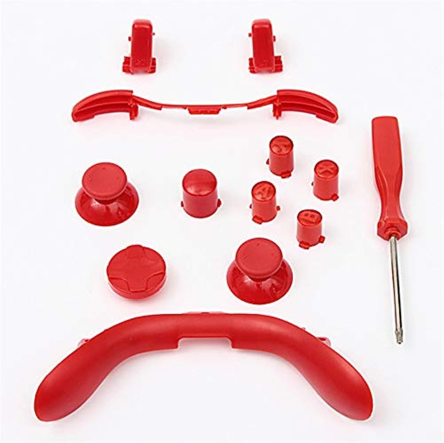LB RB LT RT ABXY Bumper Triggers Thumbsticks D pad Bullet Buttons Full Buttons Mod Kit for Xbox 360 Controller (Red)