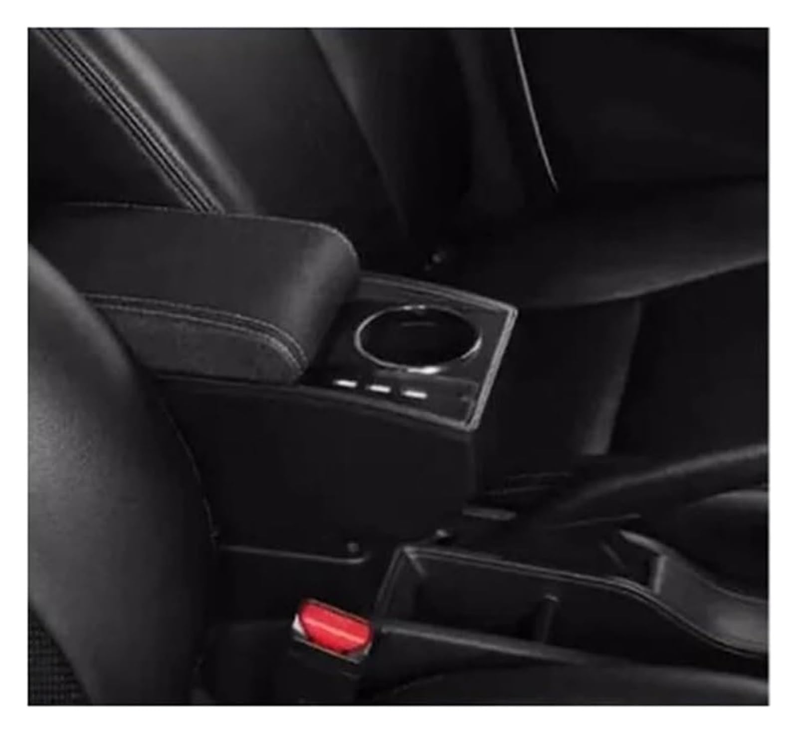 HCKCLMBMZW For Peugeot 2008 For 208 2019-2024 Car Armrest Storage Box Interior Accessories Car Armrest Center Console(B1 White Line 3usb)