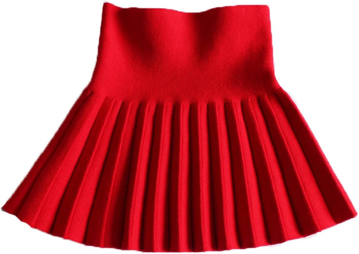 Pleated A Line Skirt for Girls High Waist Mini Skater Skirts Flared Swing Pull On Soft Cute Dressy Casual Comfy