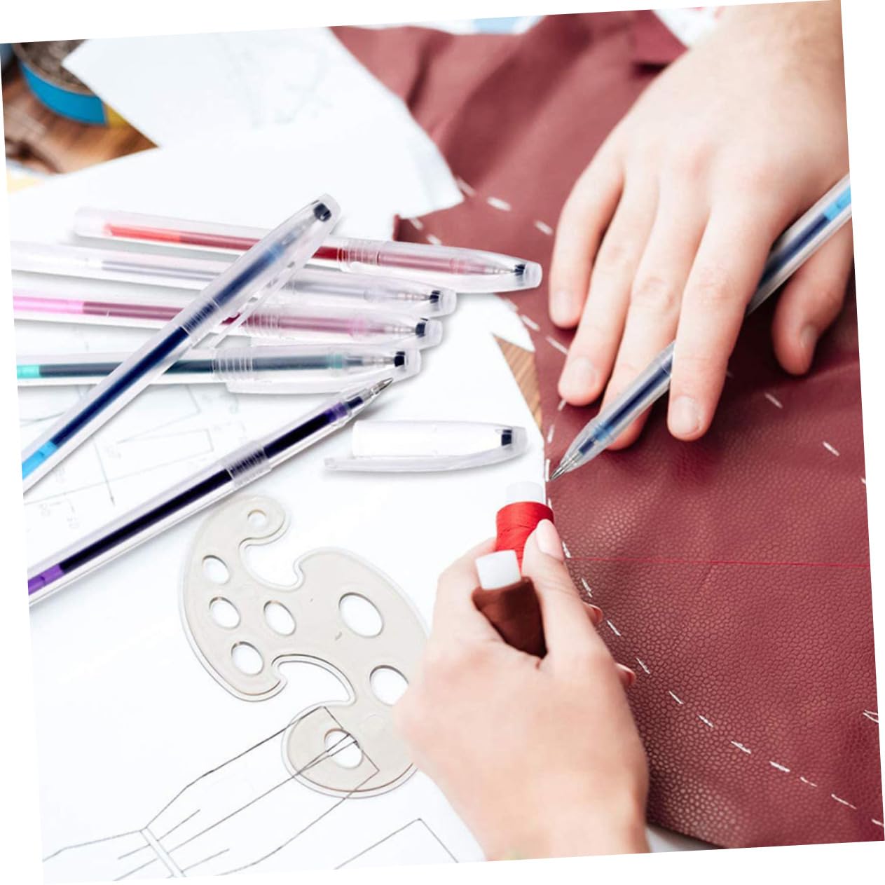 STOBOK 10sätze Wasserlösliche Stoffmarkierstifte Für Stifte Mit Farben Und Hüllen Für Quilting Und Zeichnungen Ergonomisches Design Für Präzise Anwendung