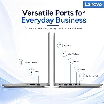 Lenovo IdeaPad Laptop with Microsoft 365 Office, 8GB RAM, 256GB PCIe SSD, Intel Performance CPU, Webcam, SD-Card Reader, External Monitor Support, Ultra-Quiet Design, Windows 11