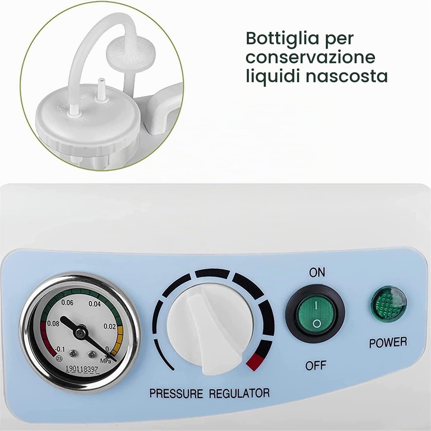 Dispositivo portatile automatico di aspirazione dell'espettorato per anziani e adulti, macchina per la rimozione del muco catarro domestico per una facile respirazione