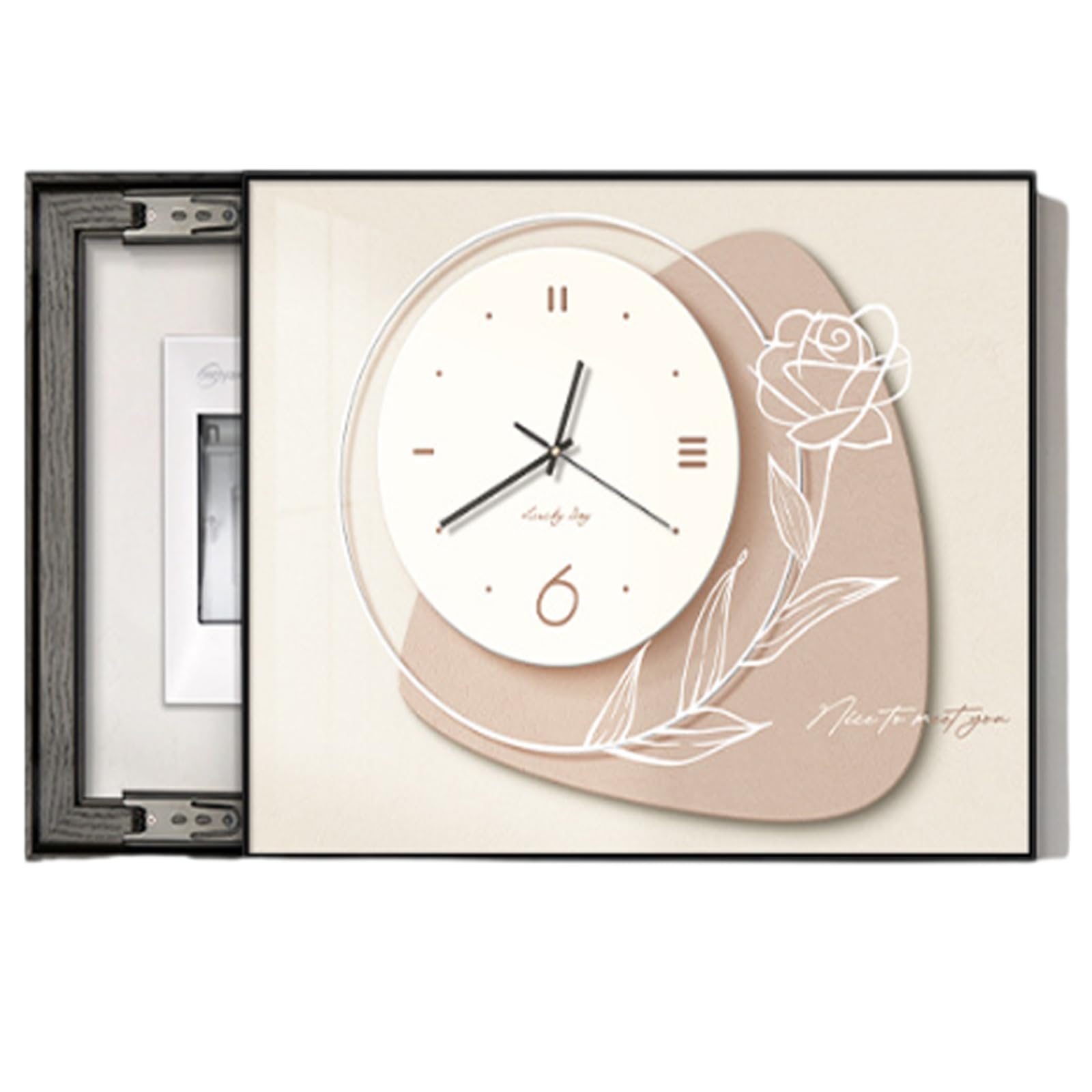 Housse de compteur électrique décorative pour un salon chaleureux