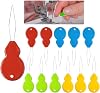 Senshuomy Needle Threaders, 12-Pack, Brass Wire Gourd Shaped, for Hand Sewing and Cross Stitch