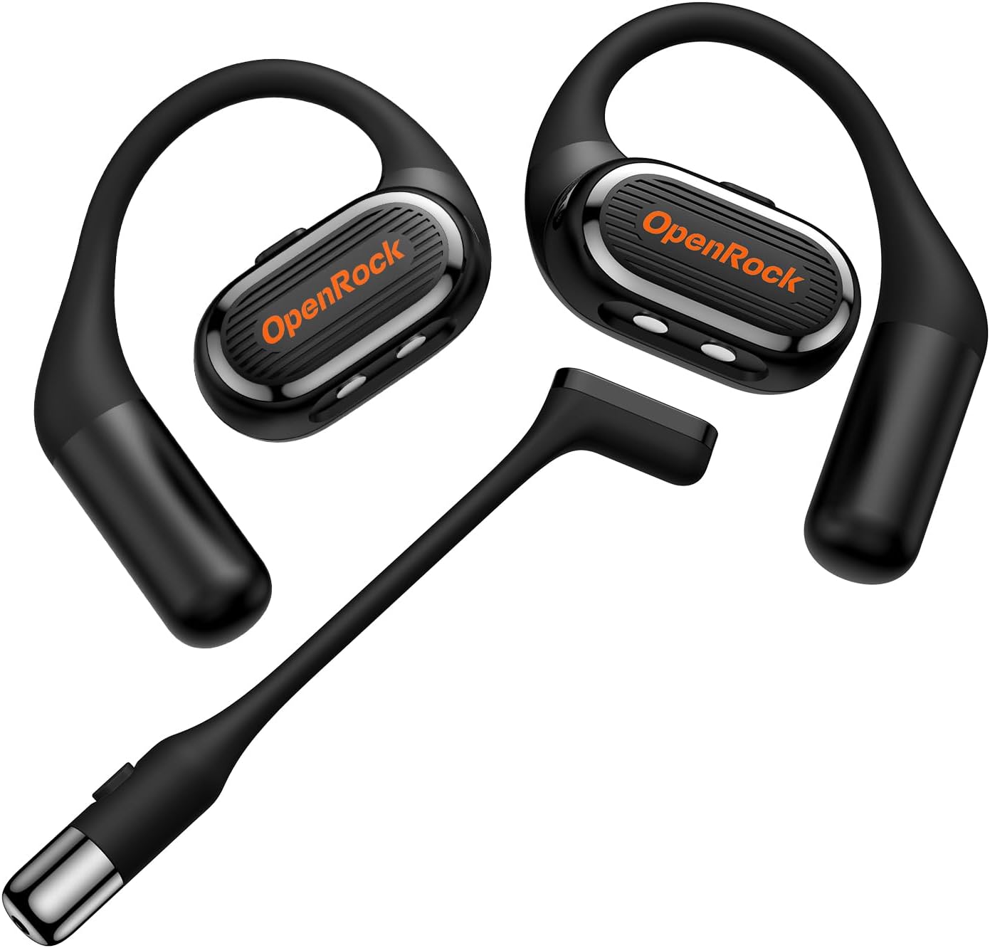 Link 20 - Open-Ear Headphones with Detachable Boom Mic, 5-Mic Call Noise Cancelling, 52H Battery Life, IPX7 Waterproof, Wireless Headset for Work Call and Meeting, Sports