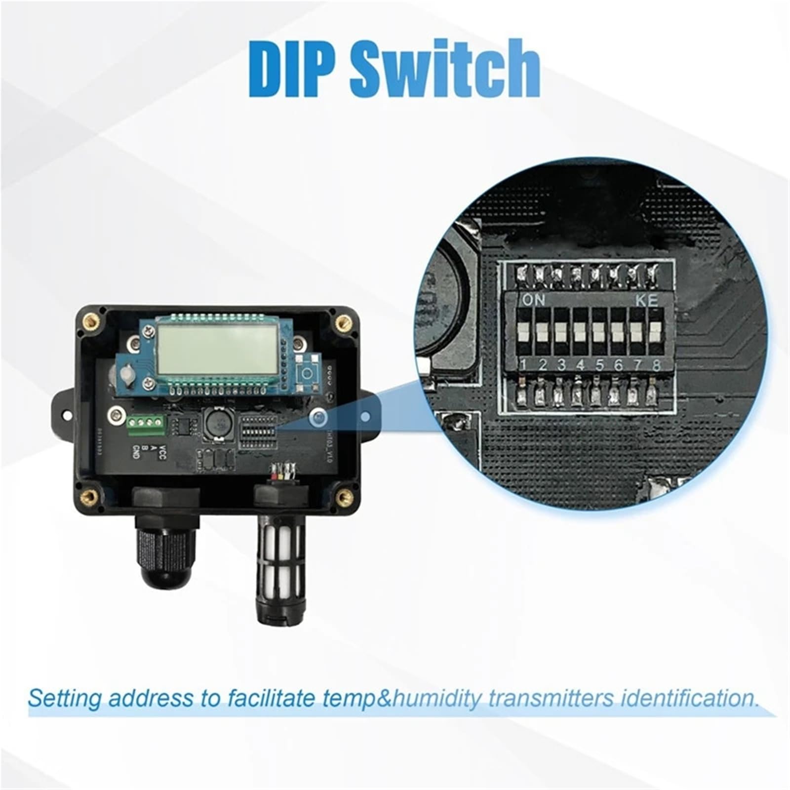 Sensor de temperatura y humedad RS485, Sensor de temperatura Digital Industrial, transmisor de temperatura y humedad montado en la pared