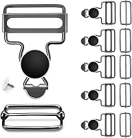 Vista 10 de CooBigo Juego de 6 hebillas de metal para overoles, clips de cierre de repuesto de 1-1/2 pulgadas con hebilla deslizante tri-glide ajustable