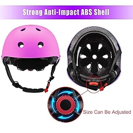 Adjustable Helmet for Ages 5-16 Kids Toddler Boys Girls Youth,Protective Gear with Elbow Knee Wrist Pads for Multi-Sports Skateboarding Bike Riding Scooter Inline skatings Longboard Roller Skate