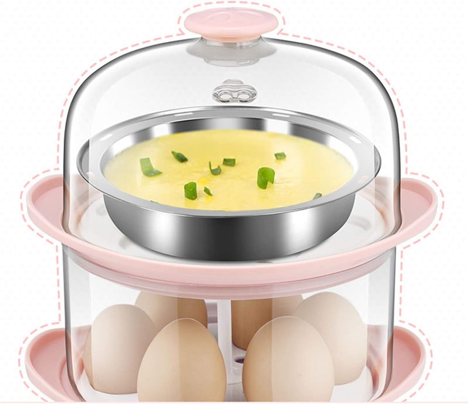 Egg Cooker 200W Electric Egg Maker White Egg Steamer Egg Boiler 12 Egg Capacity Egg Cooker With Automatic Shut Off