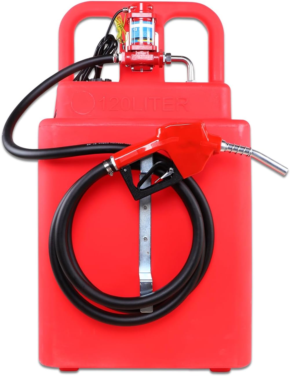 32 Gallon Fuel Caddy, Fuel Transfer Tank, Portable Gasoline Caddy Diesel Caddy with 12GPM Electric Pump for Cars, Motorcycles, Boats, Lawn Mowers, Snowblowers, Auto Fueling Nozzle