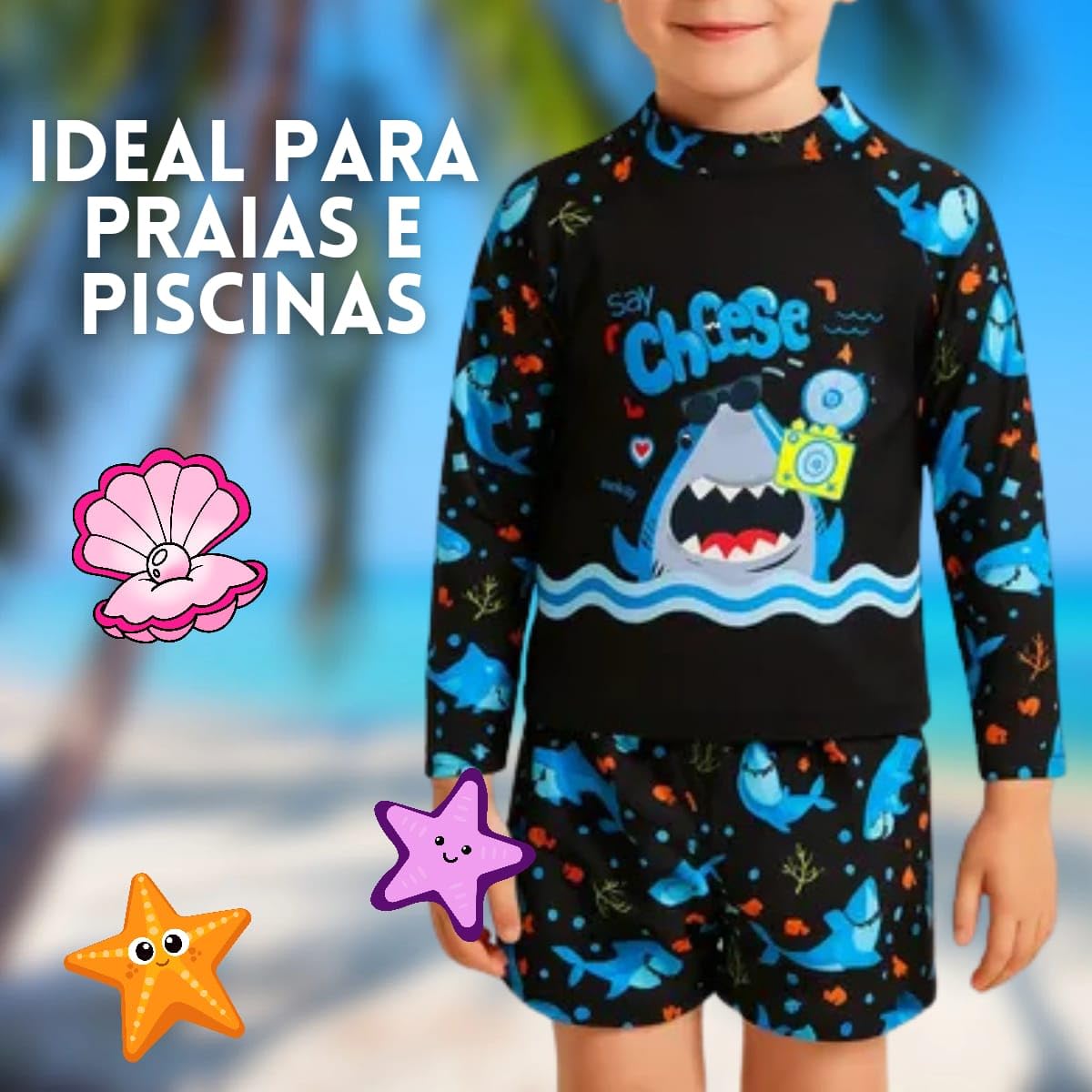 Conjunto Infantil Bebe Criança Praia Piscina Camiseta UV Longa E Sunga Verão Proteção em promoção! Veja a oferta e mais achadinhos de Moda praia infantil 3 Hoje é o melhor dia para comprar Conjunto Infantil Bebe Criança Praia Piscina Camiseta UV Longa E Sunga Verão Proteção com aquele preço maroto! Promoção! Aproveite a oferta! 3