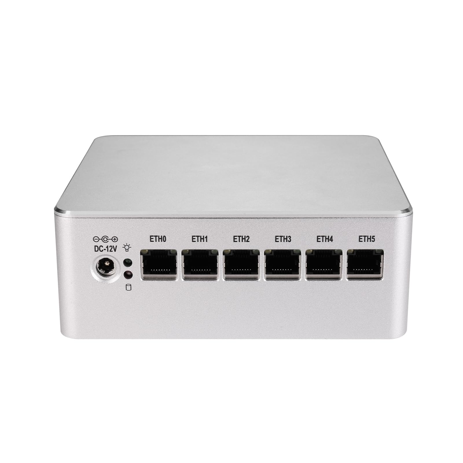 Micro Firewall Appliance, Mini PC, PFSense, Mikrotik, OPNsense, VPN, Router PC, Pentium Gold 7505, RS54, 6 x 2.5GbE LAN, DP, HDMI, Type-C, with Fan, 8G RAM, 64G SSD
