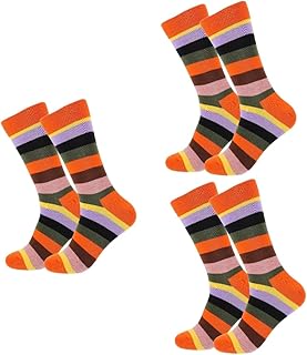 Adorainbow 3 Pares De Meias Masculinas Meias Retrô Meias Quentes Para Homens Meias Para Meninas Meias De Inverno Meias Arco-Íris Coxa Altas Meias Térmicas Para Homens Meias Quentes De