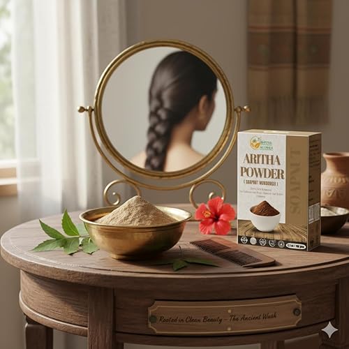 Miniatura 5 de Herbs Botanica Aritha Powder 5.3 oz  5.29 oz de jabón natural puro polvo de nuez  Champú y acondicionador natural para el cabello  Sapindus