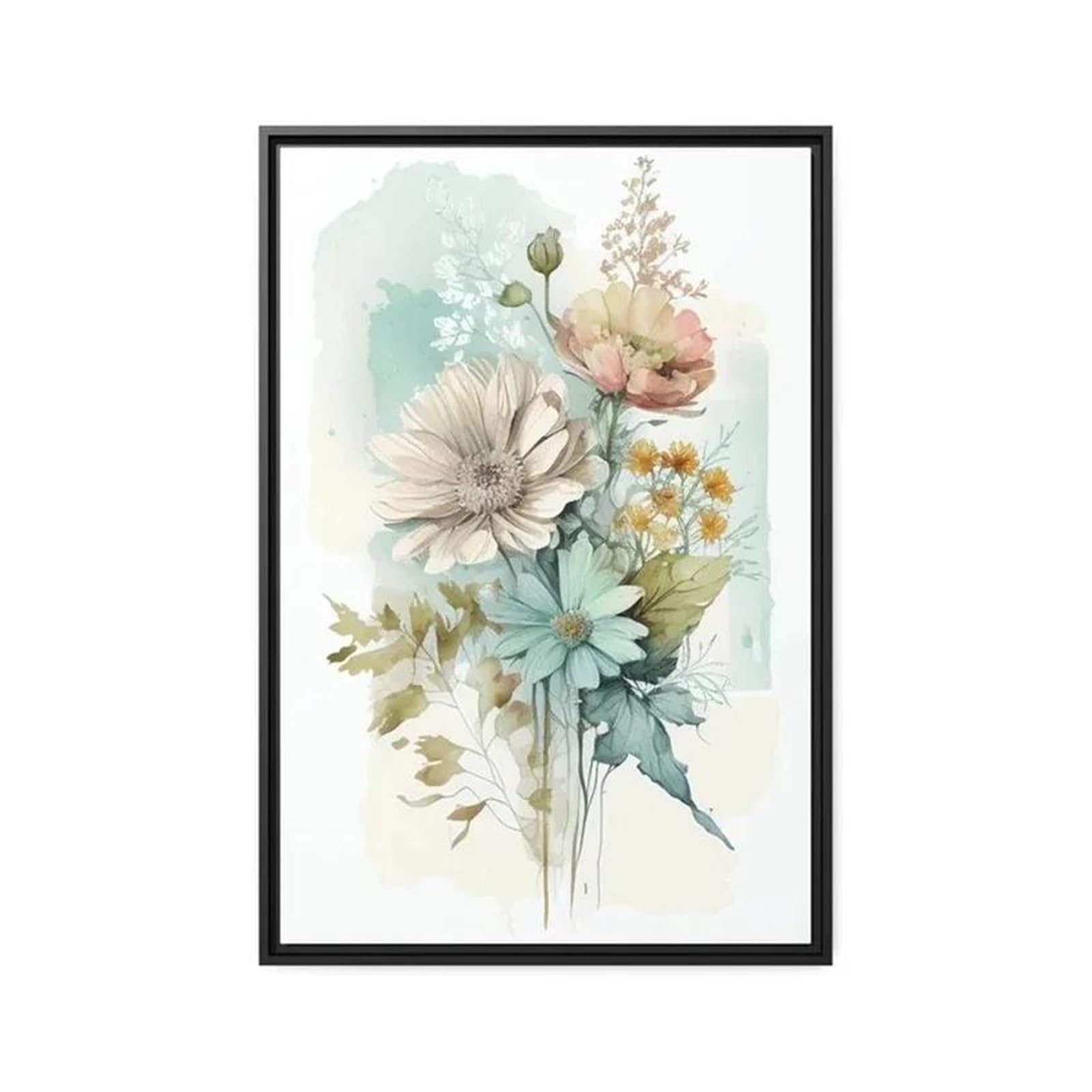 Pintura en lienzo de flores que transmite alegría y frescura en tu rincón favorito