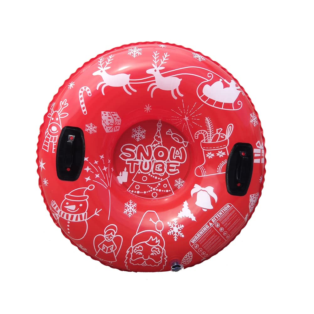 YJZQ Luge Gonflable Tube Siège de Ski Robuste Tube à Neige Sport Hiver Traîneau Pliable Cercle avec poignées pour Enfants et Adultes Dia 94CM Coloré
