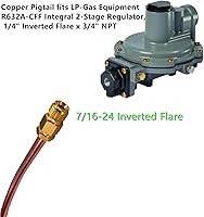 Vista 7 de MCAMPAS Regulador de Cambio Automático Coleta de Cobre POL x 1/4" Conexión Macho Invertida 15" de Largo