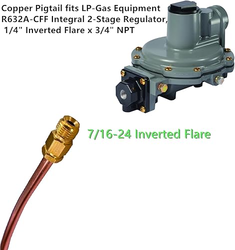 Miniatura 7 de MCAMPAS Regulador de Cambio Automático Coleta de Cobre POL x 14" Conexión Macho Invertida 15" de Largo