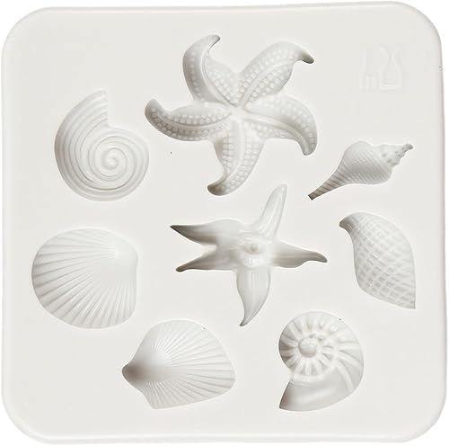 Miniatura 8 de QDMOLDS Molde de fondant con temática marina, concha, estrella de mar, moldes de silicona para decoración de pasteles, decoración de cupcakes,