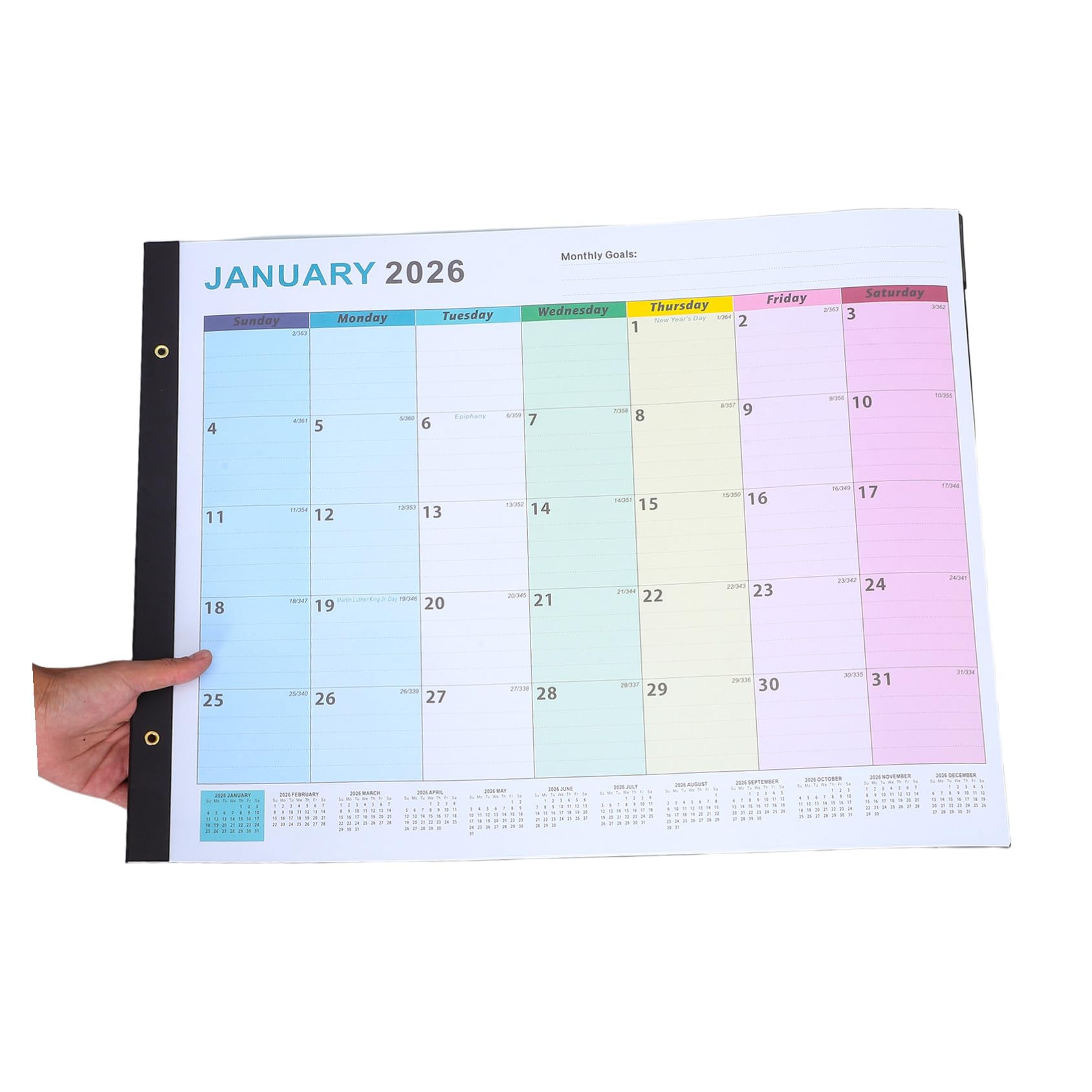 HOMSFOU Calendario da Parete Grande Mensile Verticale per Ufficio Casa Organizzazione Annuale Eventi Promemoria Note