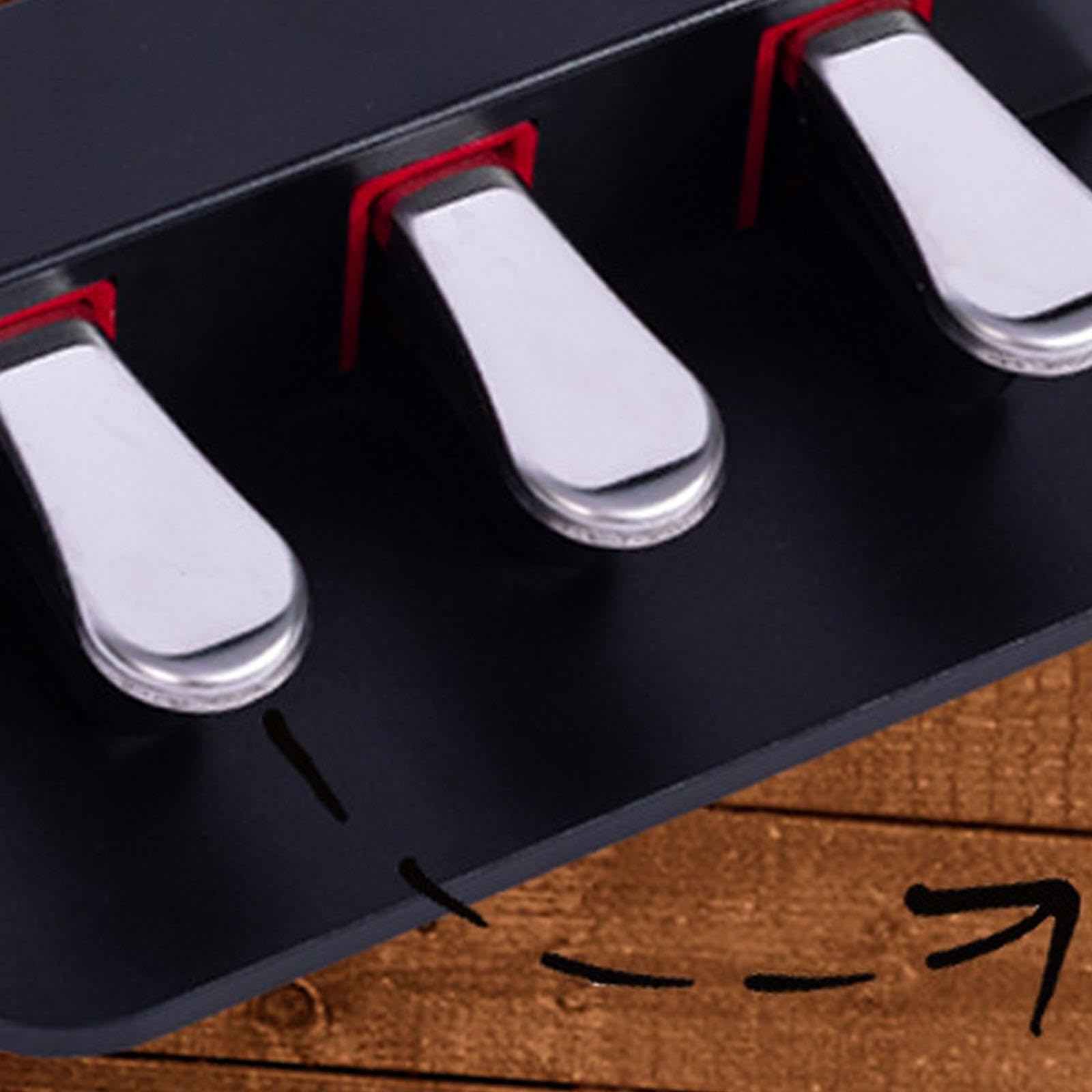 Sustain Pedale Antiscivolo Triplo Pedale per Tastiera Pianoforte Elettrico Prestazioni Nero 30x7.5x17 cm