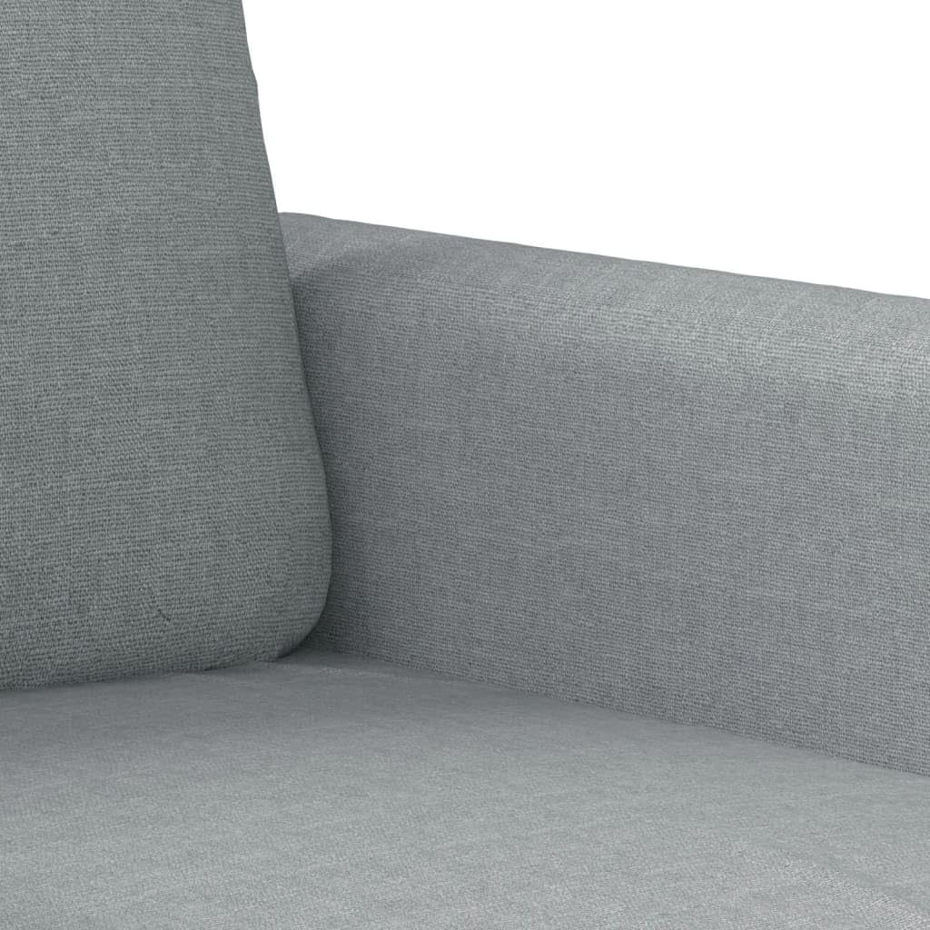 Conjunto de 4 piezas para salón, color gris claro, 198 x 77 x 80 cm, de tela, con sillón, 2 plazas, 3 plazas, taburete y cojín, moderno, resistente, para salón, hogar, oficina, balcón