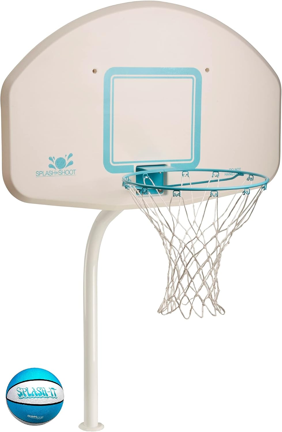 Dunn-Rite Products Deck Shoot Poolside Deck-Mounted Basketball Hoop Set, Choose White or Clear