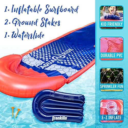 Franklin Sports Aqua Ride Waterslide with Sprinkler + Surfboard by Franklin Sports - Used condition - Image 2