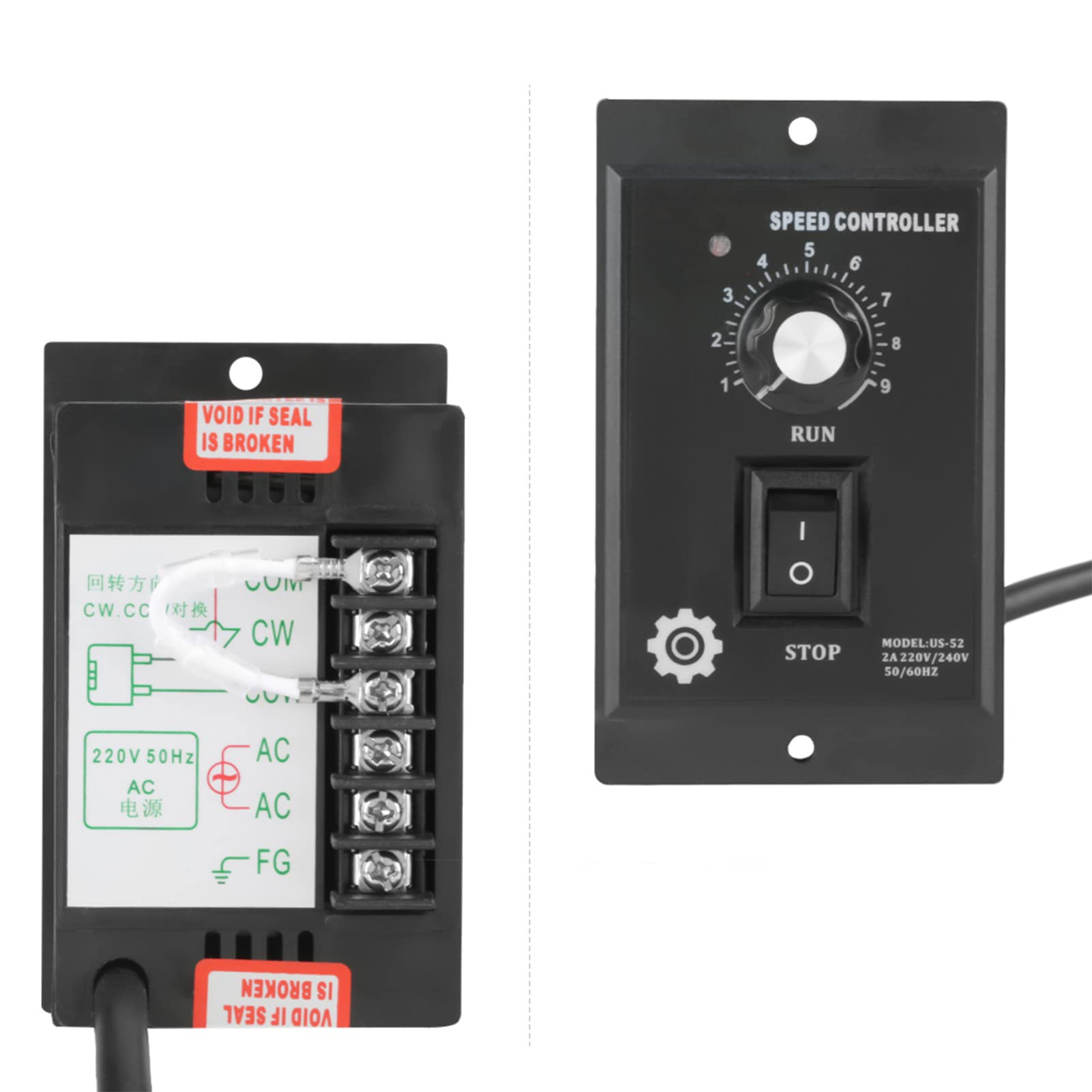 Regolatore di Velocità per Motori AC 220V 400W con Controllo Avanti e Indietro 50/60Hz
