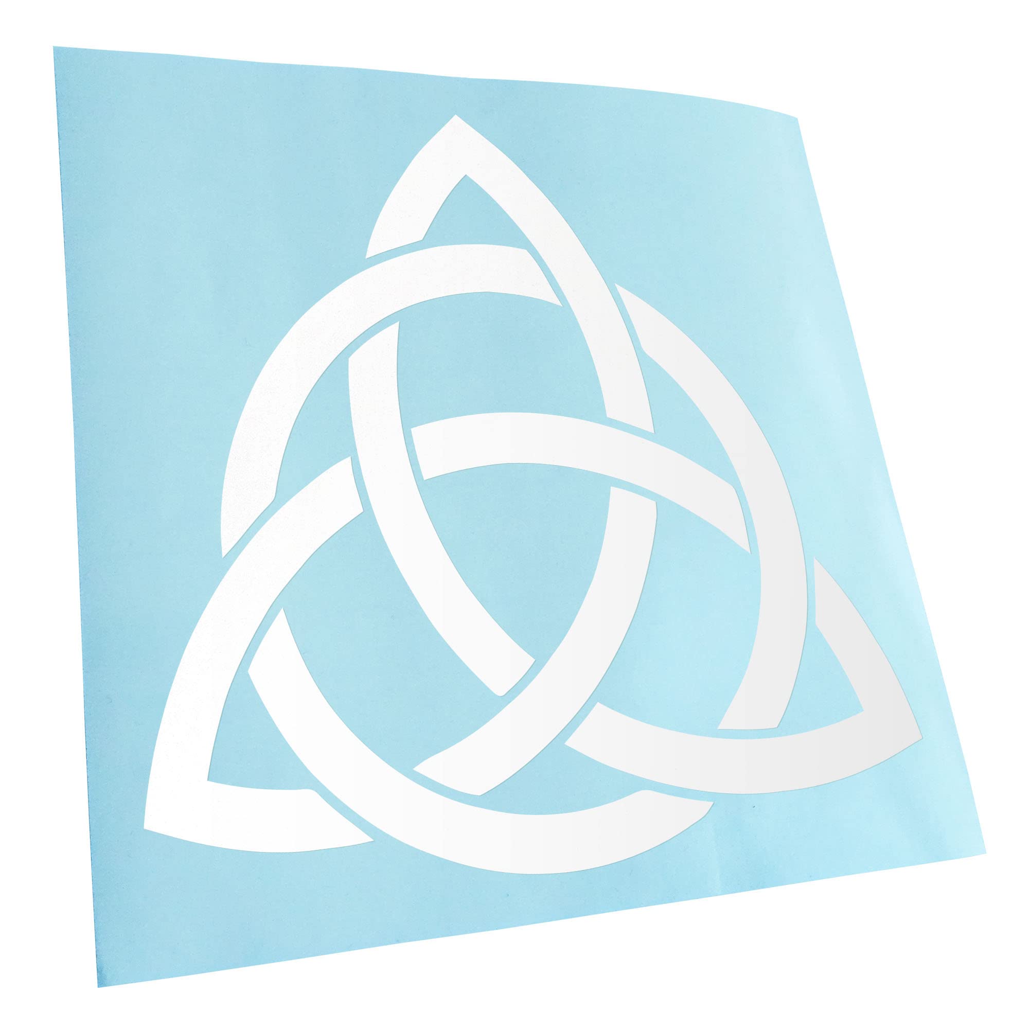 Kiwistar Autoaufkleber Triquetra Silber 60x60cm - Wetterfest Für Heckscheibe & Fenster