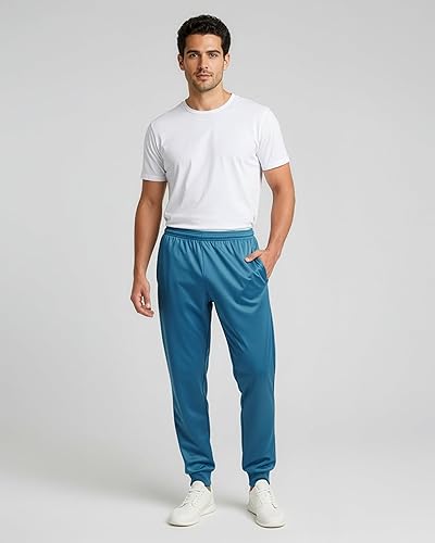 Miniatura 4 de Real Essentials - Paquete de 3 Pantalones deportivos estilo casual con bolsillos para hombre