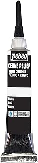 Pebeo Vitrail, Cerne Relief Dimensional Paint, 20 ml Tube with Nozzle - Black, 0.68 Fl Oz (Pack of 1)