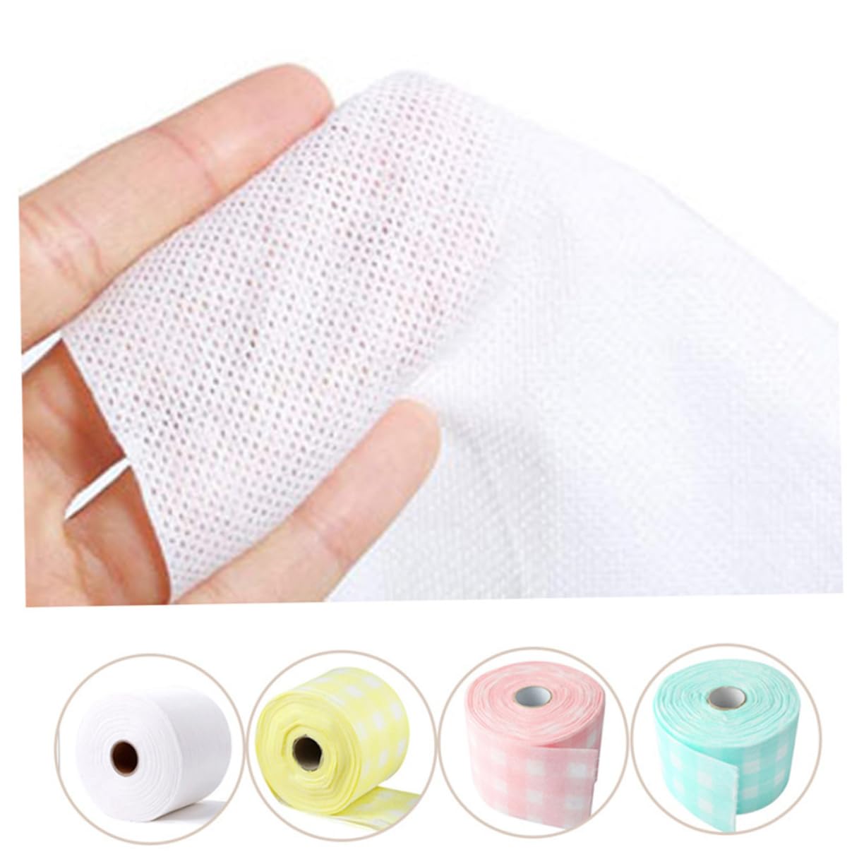 NOLITOY 3 Rolls Nail Polish Remover Pads Gel Nail Fingernail Polish Remover Towels Random Color