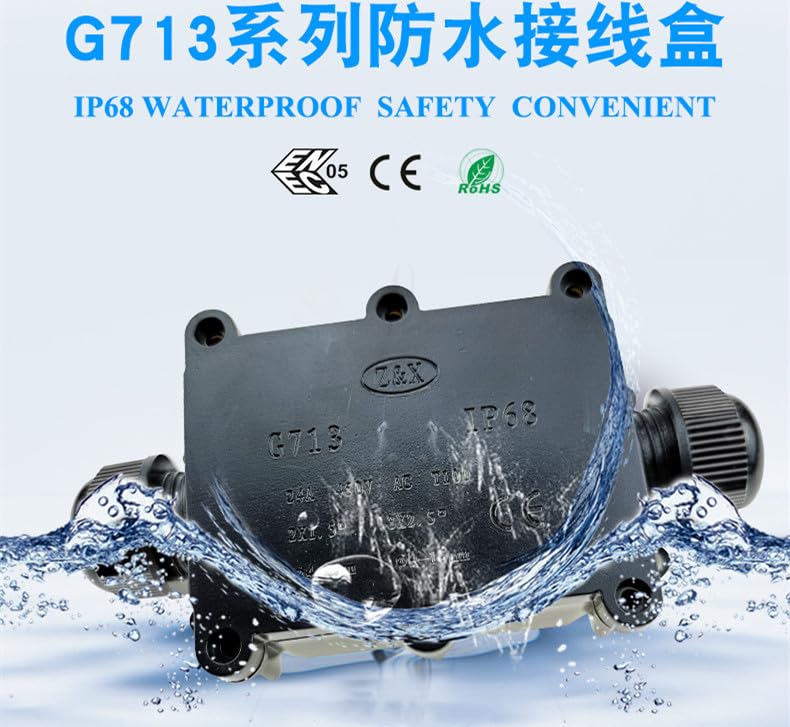 GXMRHWY Two-Way IP68 G713 Plastic Waterproof Junction Box for Led