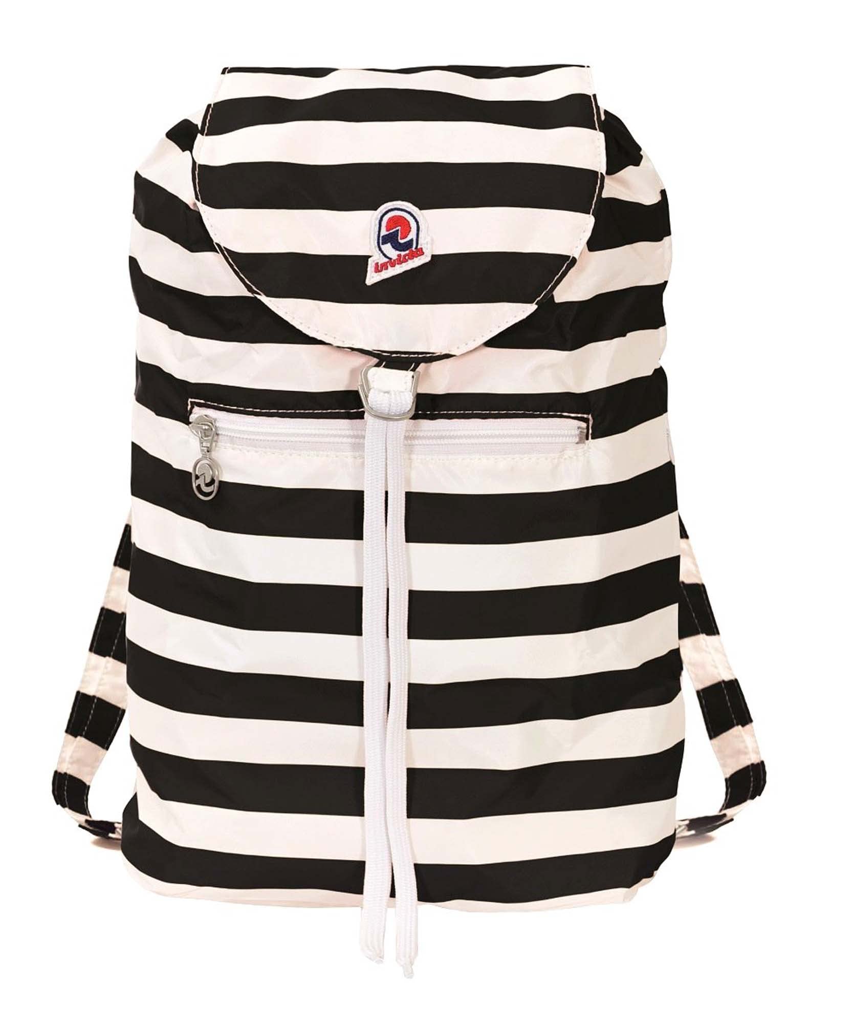 INVICTA Zaino - MINISAC NEXT - Richiudibile e Tascabile - Viaggio & Tempo Libero - Zainetto Uomo Donna a Righe - ICONA - PACKABLE