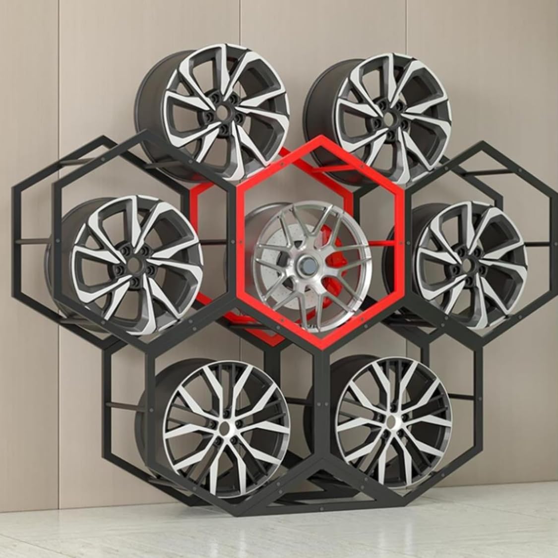 CHUOZI Tire Rack for Garage - Steel Wheel Rim Holder for Display & Storage, Organizer for Spare Tires
