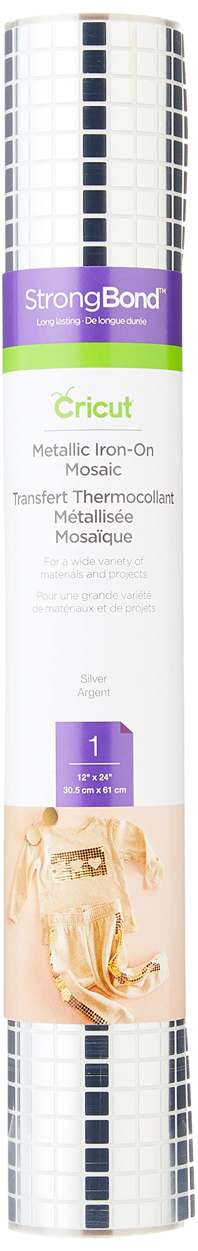 4 X Cricut Mettallic Iron on Mosaic Black 30.5cm x 61 cm. New (4 rolls) (m10