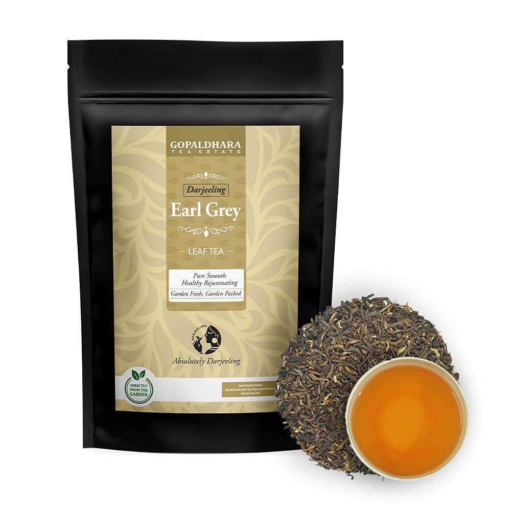 Gopaldhara Darjeeling Tea Earl Grey 250gms Stand up Pouch - (Regular Series) FTGFOP1 Bergamot Orange Flavor Darjeeling Black Tea (B09DYGNN76) Amazon Price History, Amazon Price Tracker