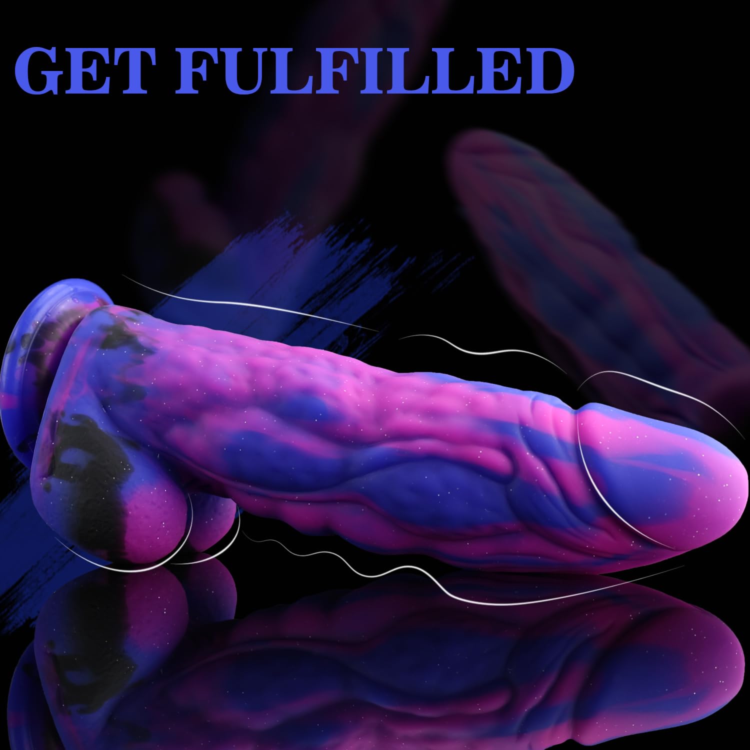 9.5'' Huge Fantasy Realistic Dildo,2.4'' in Diameter Thick G-spot Dildo,Soft Silicone Anal Dildo with Powerful Suction Cup,Adult Sex Toys for Women Men Gay Couple for Clitoral Vaginal Anal Stimulation