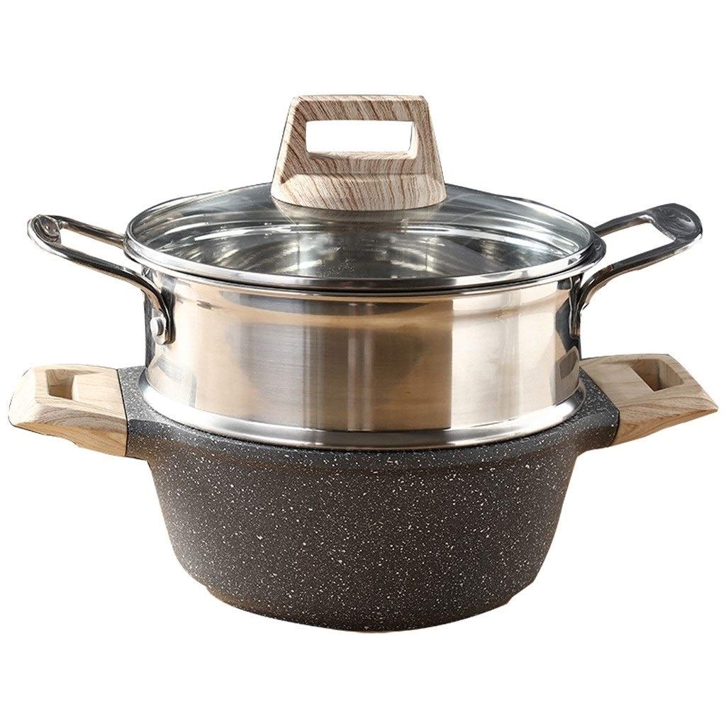 Couvercle de pot en verre absorbant et cuiseur vapeur en acier inoxydable 304 tous feux