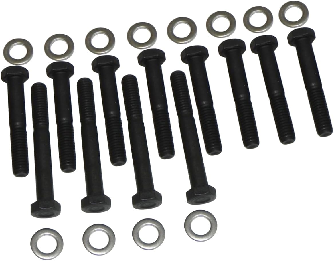 Inline Tube Compatible with 1957-1966 Chevrolet Small Block Exhaust Manifold Bolt Kit 24pc