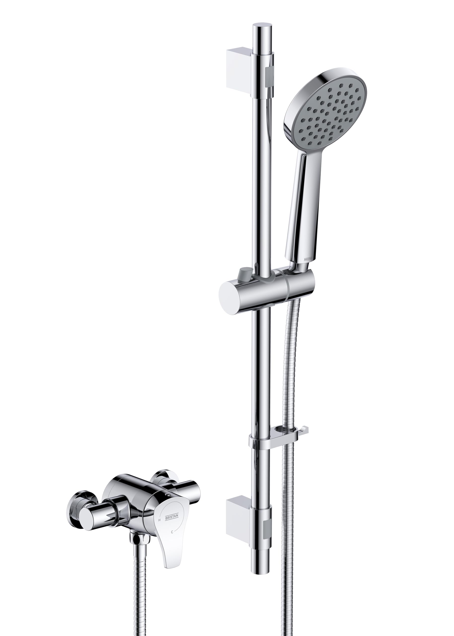 Bristan Capri3 Thermostatic Exposed Shower Valve With Riser Kit Chrome