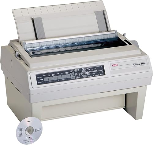 Oki Pace Mark 3410 Impresora matricial de puntos, 9 pines, 550 CPS, 28 KB, paralelo, serie, 120V (61800801)