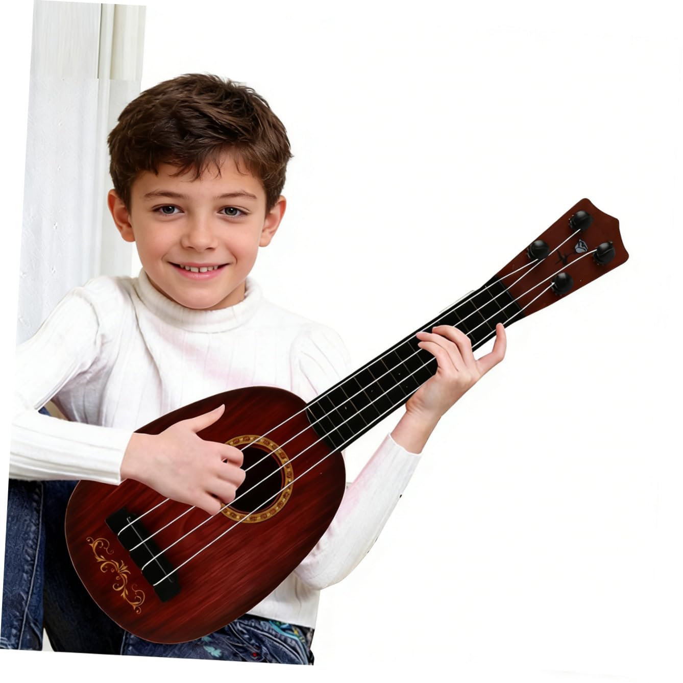 Giocattolo Ukulele per Strumento Musicale Leggero e Stampato Stimola e Sviluppo Uditivo Regalo Educativo per Ragazzi e Ragazze
