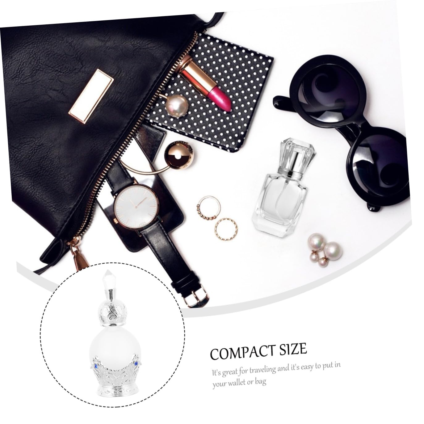 Healeved 3piezas Botella De Perfume Elegante Recargable Frasco Vacío De Fragancia Para Esencial Para Viajes y Uso Diario Diseño Práctico y Compacto