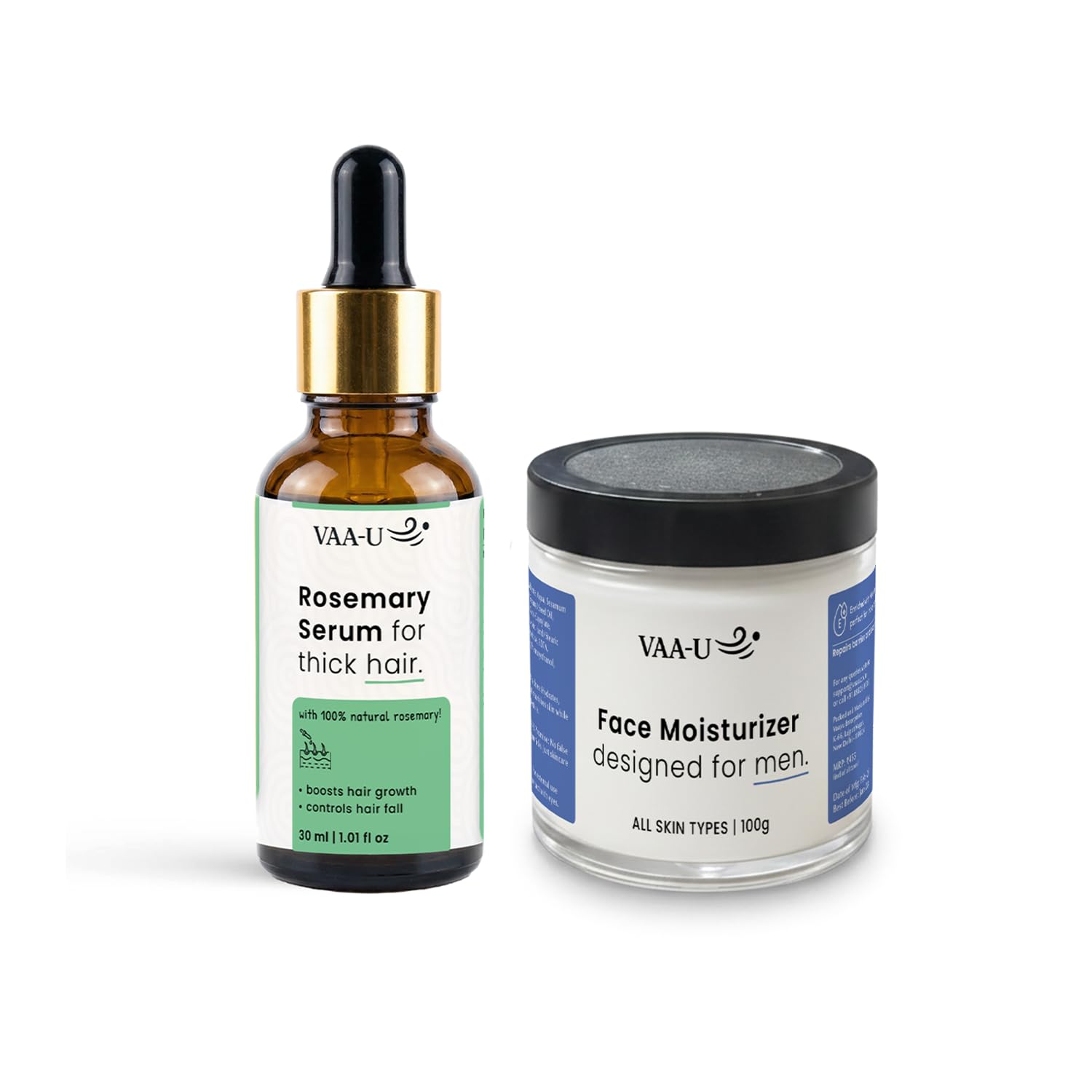 Face Moisturizer with Vitamin E 100g & Rosemary Hair Serum 30ml Combo | Long Lasting Hydration | Lightweight Formula | Non Greasy | Fast Absorbing | Skin & Hair Care | Combo Pack-image-30