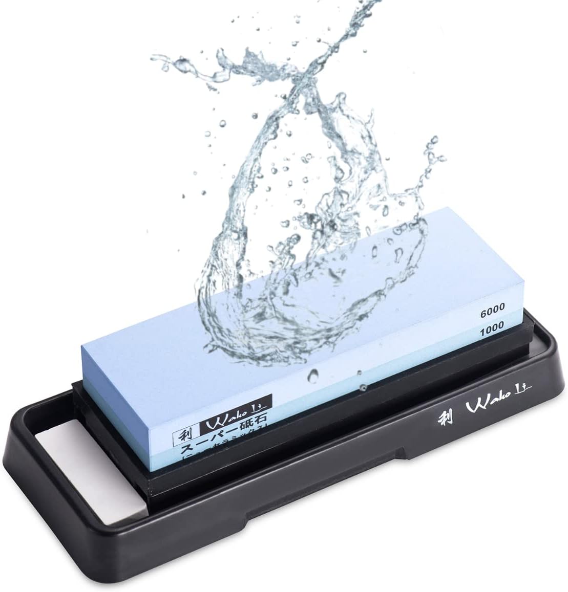Wakoli Wet/Combination Whetstone, Water Stone Set For 6000/1000 for Japanese Damascus Knife, Whetstone sharpening