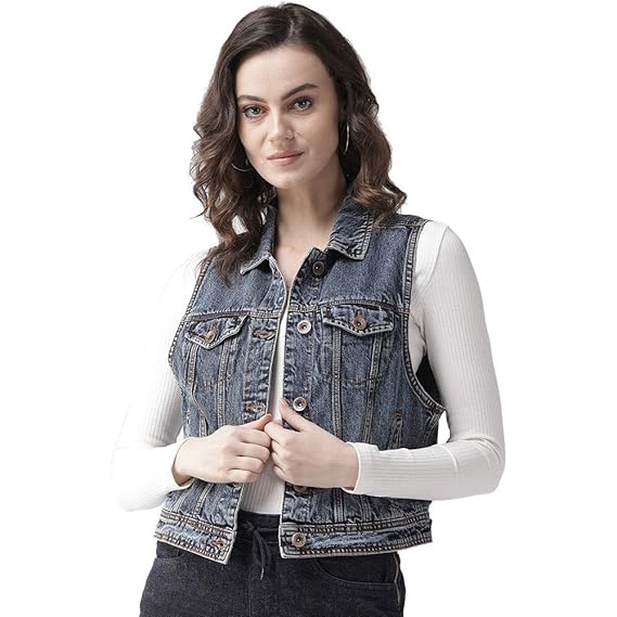 ladies navy denim jacket