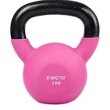 Amazon Brand - Symactive Neoprene Coated Kettlebell (Black,Pink) - image, photos