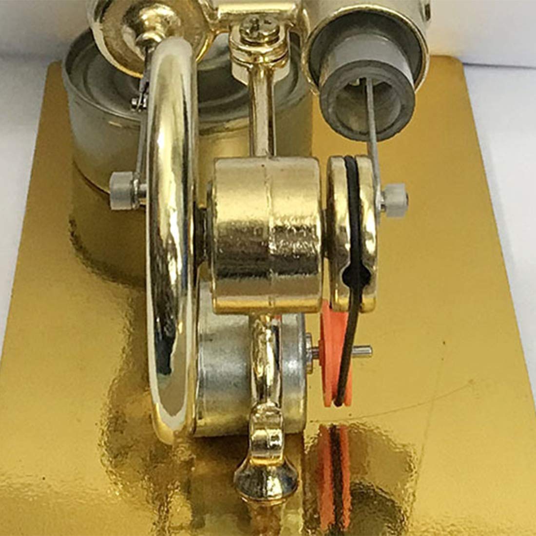 CreativeBlocker Stirlingmotor Model Erwachsen- Mini Metall Stirlingmotor Funktionsfähig mit Alkohollampen, Dampfmaschine Einzylinder Stirlingmotor, Experimentierkasten Wissenschaft Geschenk